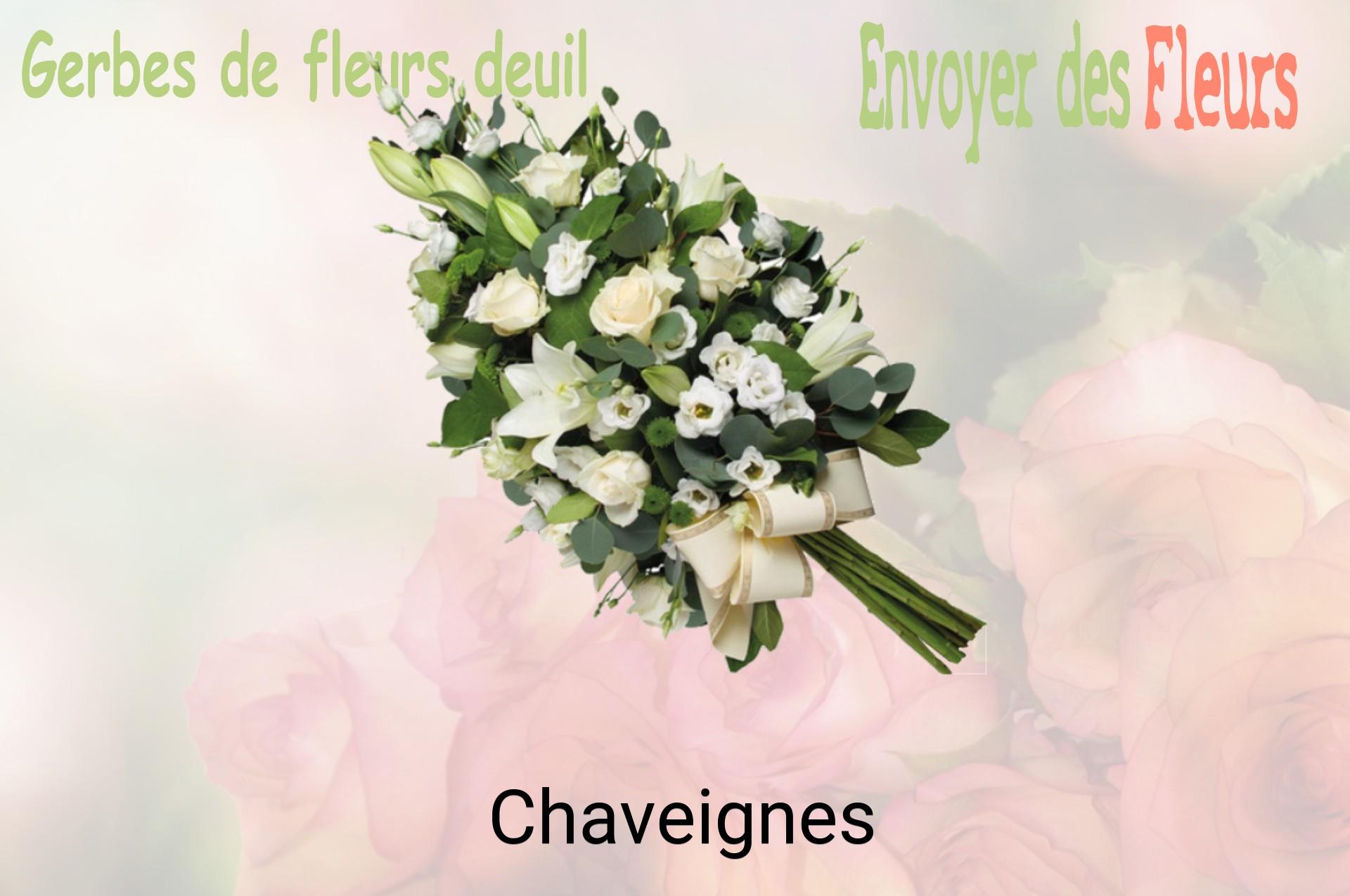 Gerbe de fleurs de deuil livrée à Chaveignes